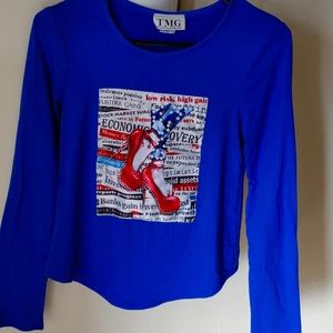 Classy long sleeve blue shirt
